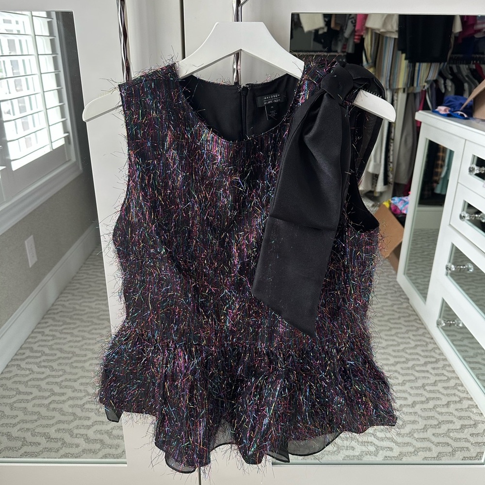Halogen x Atlantic Pacific Rainbow Tinsel Top
